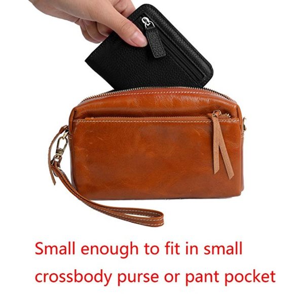 SMALL BLACK LEATHER CARD AND CASH BIFOLD WALLET - Picture 3 of 5